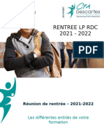 Rentree Institutionnelle LP RDC 2021 2022