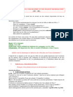 Géo 1 - Les Aires Urbaines, Géographie D'une France Mondialisée (Fiche Prof)