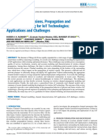 Wireless Transmissions Propagation and Channel Modelling For IoT Technologies Applications and Challenges