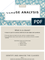 Clause Analysis