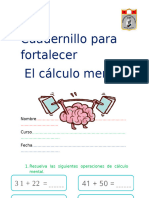 Cuadernillo de Calculo Mental