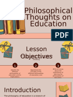 Philosophies of Education 1