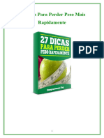 Ebook.27 Dicas para Perder Peso Rapidamente. Por Prof Me Paulo Franco Alvarenga