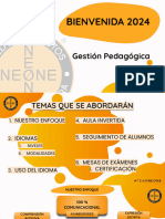 BIENVENIDA 2024 Gestión Pedagógica