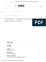 The Impact of Paternal Positivity On Child Mental Health - Australian Institute of Family Studies