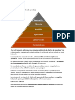 Axonomía de Bloom y Objetivos de Aprendizaje