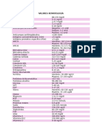 Valores Hematología