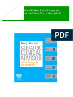 (FREE PDF Sample) Geriatric Clinical Advisor Instant Diagnosis and Treatment 1st Edition Tom J. Wachtel MD Ebooks