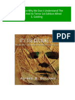 (FREE PDF Sample) It S The Culture Why We Don T Understand The Middle East and Its Terror 1st Edition Alfred S. Golding Ebooks