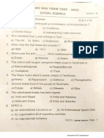 10th Social 2nd Mid Term Exam 2022 Original Question Paper Tirupattur District English Medium PDF Download