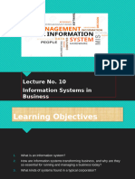 Lecture No 10 Information Systems in Business