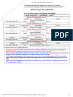 Time Table For Winter 2024 Theory Examination 3I