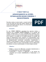 CURSO VIRTUAL 2da Versión AFRONTAMIENTO AL ESTRÉS, Y MUSICOTERAPIA