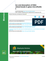 Adsorption and Desorption of DNA-functionalized Beads in Glass Microfluidic Channels