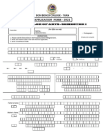 B.A Application Form 2021