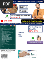 Sainik School English Free PDF by Best Teacher Ajay Sharma Sir