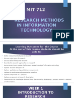 Research Methods in Information Technology