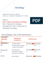 Operations Strategy: Week 2 Part 2 Operations Strategy Development Part 3 Measures For Operations Strategy