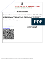 Income Certificate PDF