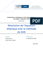 Résolution de L'équation Elliptique Avec La Méthode de SOR