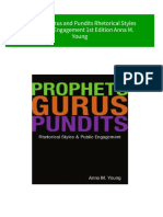 Buy Ebook Prophets Gurus and Pundits Rhetorical Styles and Public Engagement 1st Edition Anna M. Young Cheap Price