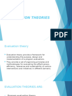 Evaluation Theories