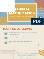 Lesson 1 Functions As Models, Domain and Range of A Function