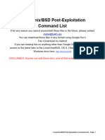 Linux - Unix - BSD Post-Exploitation Command List