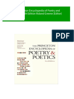 Get The Princeton Encyclopedia of Poetry and Poetics Fourth Edition Roland Greene (Editor) Free All Chapters