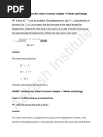 Ncert Solutions Class 9 Science Chapter 11 Work and Energy - 0