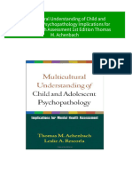 Multicultural Understanding of Child and Adolescent Psychopathology Implications For Mental Health Assessment 1st Edition Thomas M. Achenbach