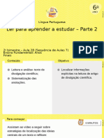 Ler para Aprender A Estudar - Parte 2: Língua Portuguesa