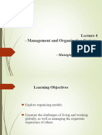 Lecture 4 - Management and Organization Systems