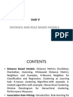 Unit V: Distance and Rule Based Models