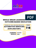 Grade 7-8 AUTOMOTIVE SERVICING TLE WK2