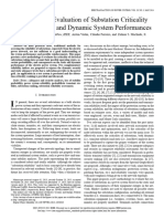 Probabilistic Evaluation of Substation Criticality Based On Static and Dynamic System Performances