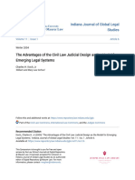 The Advantages of The Civil Law Judicial Design As The Model For Emerging Legal Systems Author Charles H. Koch JR