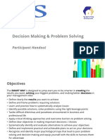 Decision Making & Problem Solving: Participant Handout