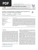 Evaluation of Biodegradability of Disposable Product Prepared From Poly (Lactic Acid) Under Accelerated Conditions