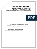 Análisis de Los Materiales Sostenibles