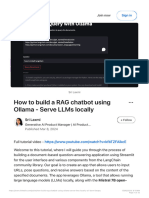 How To Build A RAG Chatbot Using Ollama - Serve LLMs Locally