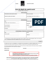 Demande de Depot de Capital Social en Ligne en 24h