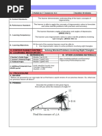 G9 LP MODULE 7 LESSON 11.1 Solving Worded Problems Involving Right Triangles