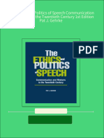 The Ethics and Politics of Speech Communication and Rhetoric in The Twentieth Century 1st Edition Pat J. Gehrke Download PDF