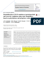 Demulsification of WIO Emulsion at Petroleum Field and Reservoir Conditions Using Some Demulsifiers Based On Polyethylene and Propylene Oxides