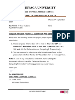 Project Proposal Submision and Defence Dates