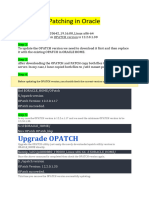 Patching in Oracle