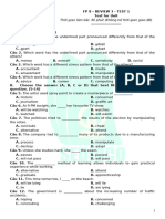 Bài Ôn Tập Học Kì II - Review 3 - Test 1