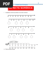 Ficha La Recta Numerica