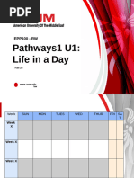 Pathways1 U1: Life in A Day: EPP100 - RW